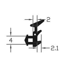 TPE/PVC, E020 E-Gasket, BLACK